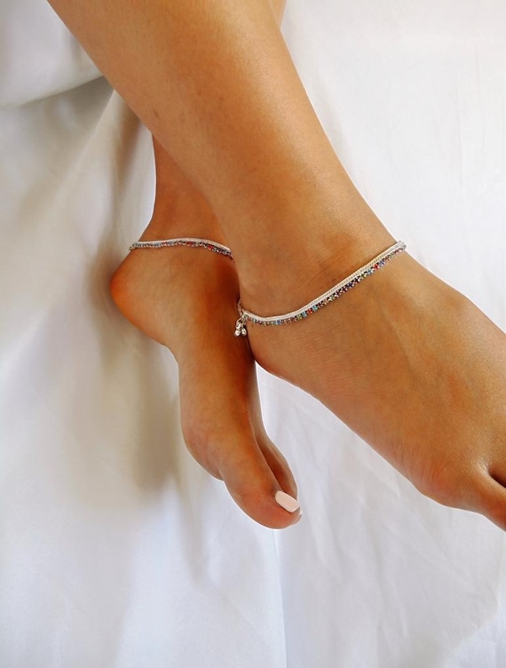 Silver Anklets / Payals / Jhanjar / Silver Plated Anklets / Indian