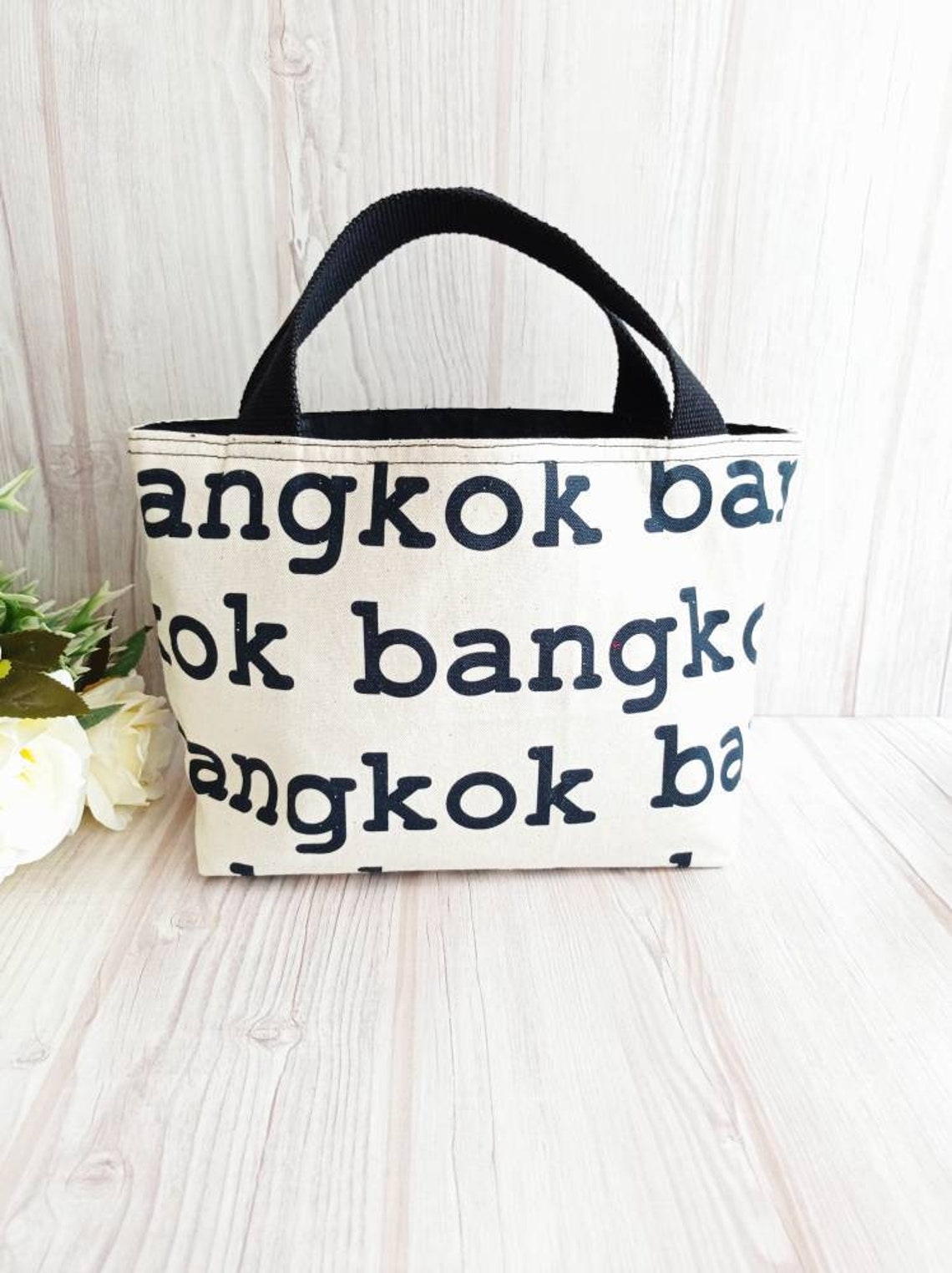 Bangkok tote Canvas tote ecru canvas bag Bangkok bag tote Etsy