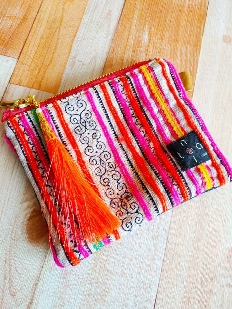 Cute Coin Purse Hmong Fabric Coin Purse Embroidery Pouch