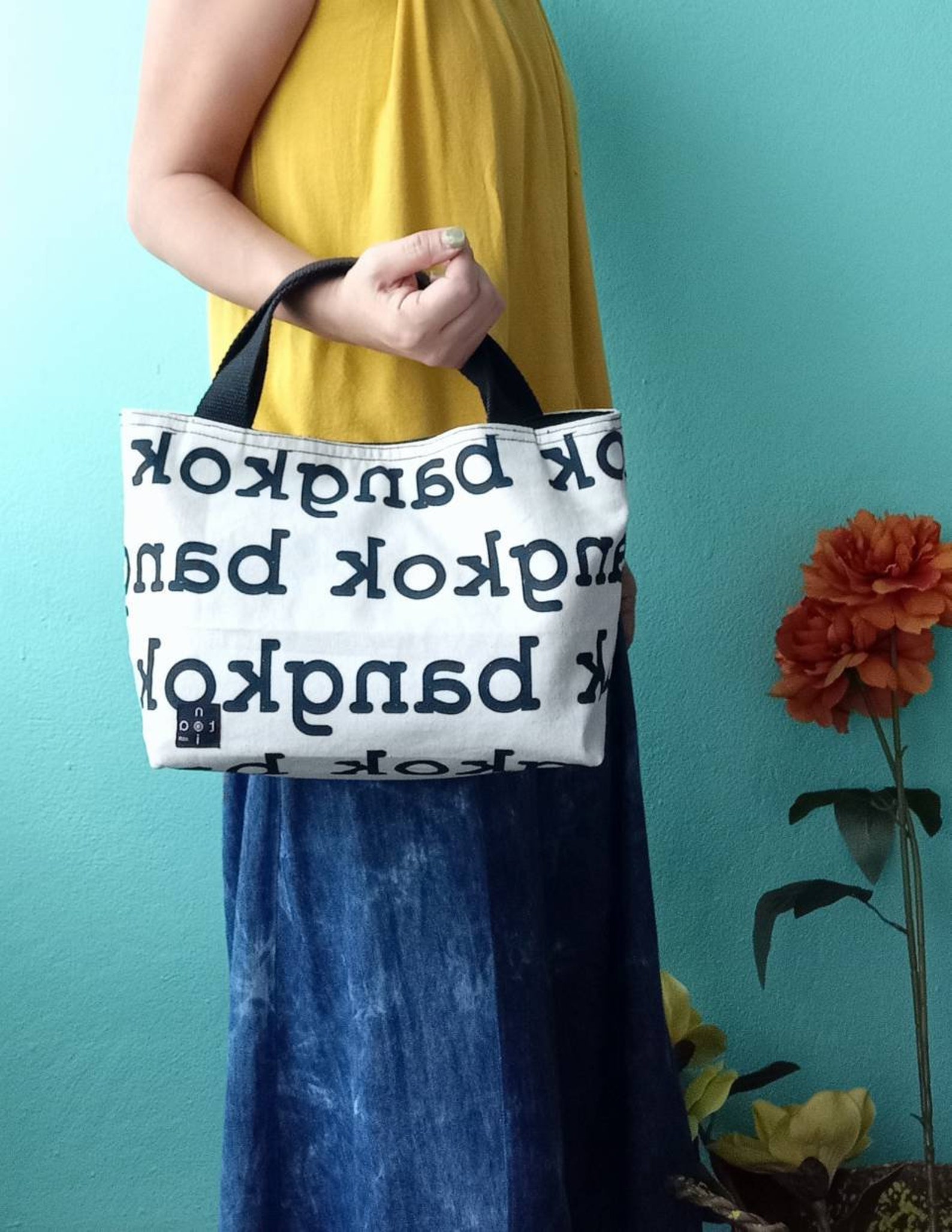 Bangkok tote Canvas tote ecru canvas bag Bangkok bag tote Etsy