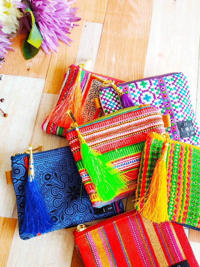 Cute Coin Purse Hmong Fabric Coin Purse Embroidery Pouch