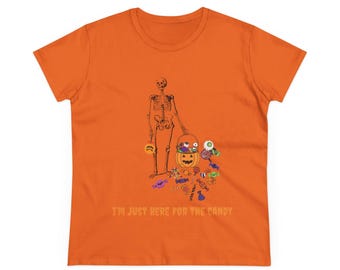 Halloween Candy T-Shirt: Women's Spooky Fun Top