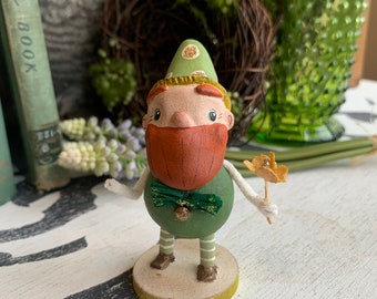 St Pattys Day Gnome B Spun Cotton Paperclay