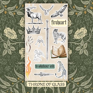 Throne of Glass - TOG - Inspired 4x6 Sticker Sheet
