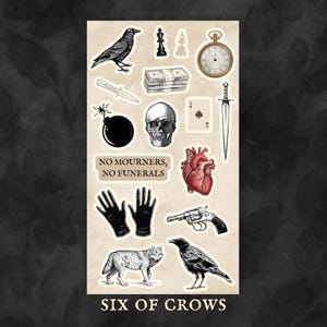 Six of Crows Inspired 4x6 Sticker Sheet