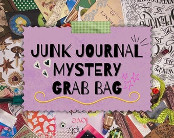 Junk Journal Mystery Grab Bag: carta, effimeri, adesivi e altro ancora