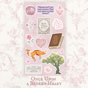 Once Upon a Broken Heart Inspired 4x6 Sticker Sheet