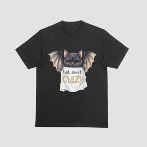 Cute Black Bat with Sheet Bat Sheet Crazy PNG | Digital Download, Sublimation Design for Shirts, Mugs & Stickers, Instant Download PNG