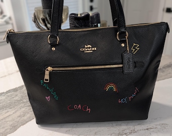 Coach Star Studded Lexy F22314 Chalk (ivory) Leather Tote Bag (NWT
