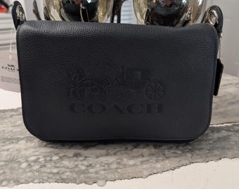 Coach Jes Messanger Bag Blue Leather NWT