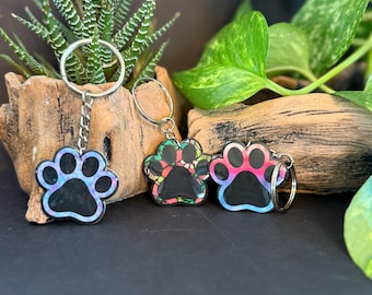 Tassavtrycksnyckelring – Färgglad present till husdjursälskare – Väskberlock – Hundmamma Kattpappa Nyckelring