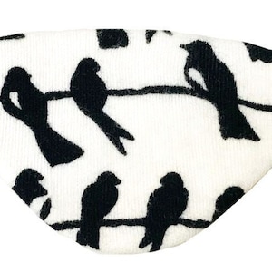 Eye Patch Birds Black White Nature Music Chic Fashion