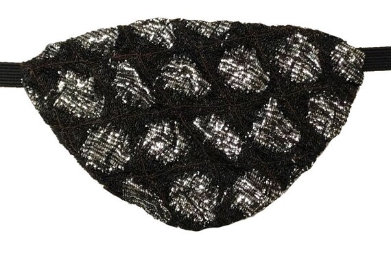 Eye Patch Silver Bubble Textured Black Glam Wild Cosplay