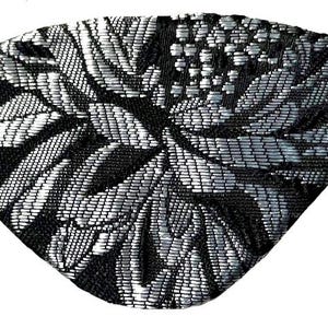 Eye Patch Silver Petals Floral Black Shimmery Fashion Pirate Fantasy Fashion Chic Glam Gothic