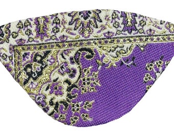 Purple Eye Patch Lavender White Black Gold White Fashion Glamour Chic Sparkly