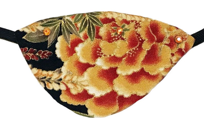 Eye Patch Japanese Garden Yellow Orange Black Gold Red Etsy