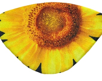 Eye Patch Sunflower Garden Floral Black Yellow Orange Flower Fashion Pirate Fantasy