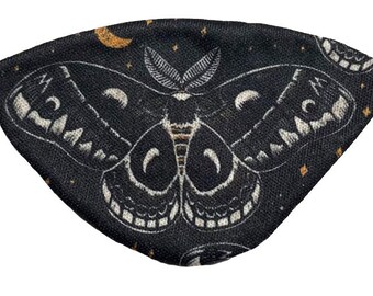 Eye Patch Moth Moon Gothic Fashion Chic Eyepatch Black Grey Gold