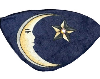Celestial Eye Patch Blue Moon Star Sun Planets Rhinestone Jeweled Cosplay Fashion Fantasy Pirate