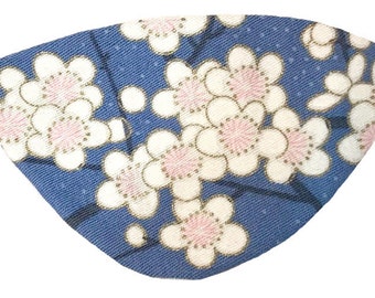 Floral Eye Patch Cherry Blossoms Japanese Print Periwinkle Blue Purple White Pink Cosplay Fashion Fantasy Eyepatch