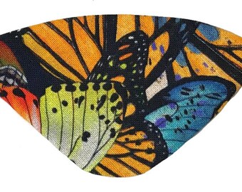 Eye Patch Butterfly Blue Orange Yellow Fashion Pirate Fantasy Beautiful Chic