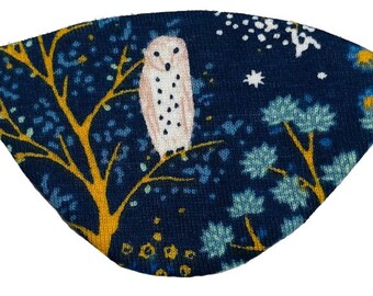 Eye Patch Barn Owl Blue Floral Forest Fashion Fantasy Eyepatch Cute