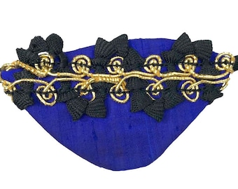 Eye Patch Purple Royalty Black Gold Fashion Pirate Fantasy Elegant