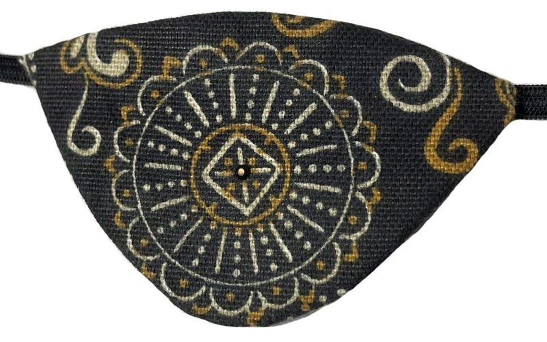 Eye Patch Neutral Medallion Brown Tan Gold Filigree Fashion Chic - Etsy