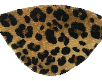 Velvet Eye Patch Leopard Print Wild Cheetah Brown Black Golden Steampunk Pirate Fantasy Fashion Eyepatch