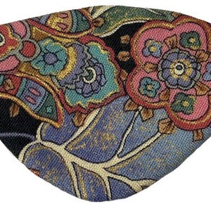Floral Eye Patch Golden Summer floral pink flowers peach blue green periwinkle fashion chic