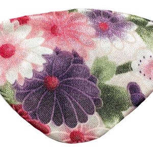 Floral Eye Patch Soft Pale Pink Purple Green Flowers Fashion Jeweled Pretty