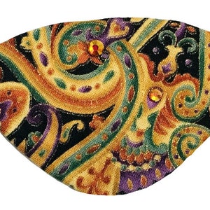 Jeweled Eye Patch Green Purple Gold Blue Mardi Gras Cosplay Fashion Fantasy Pirate Colorful