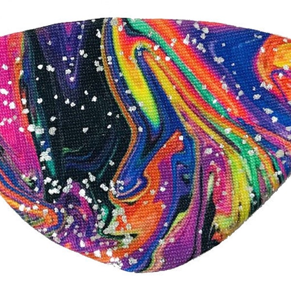 Eye Patch Far Out Psychedelic Groovy Rainbow Marbled Cosplay Fashion Fantasy Pirate