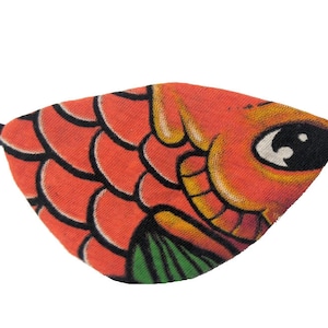 Eye Patch Koi Shimmer Orange Black Gold Fish Japanese Fashion Pirate Fantasy