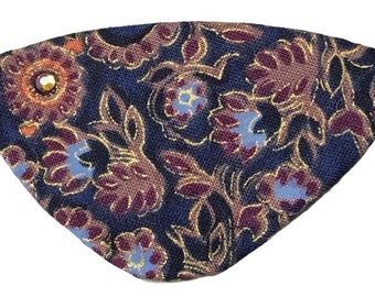 Purple Eye Patch Jeweled Blue Gold Rhinestone Victorian Steampunk Pirate Fashion Cosplay Fantasy Floral