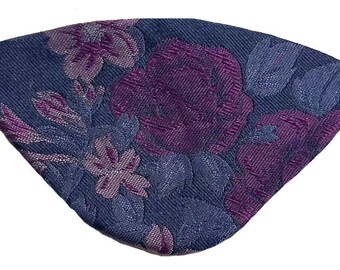 Purple Eye Patch Blue Floral Flowers Romantic Fashion Chic Victorian Steampunk Pirate Cosplay