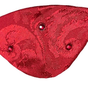 Augenklappe Rot Satin Blumen Mode Eyepatch Chic Jeweled formal