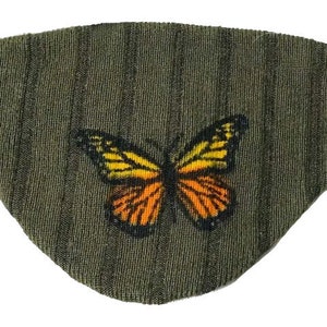 Eye Patch Monarch Butterfly Olive Green Orange Yellow Fantasy Fashion Eyepatch D