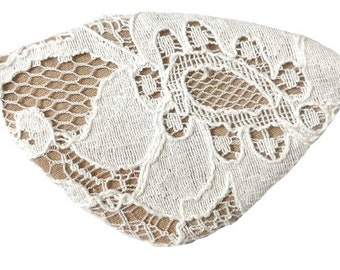 Lace Eye Patch Beige Ivory Simple Elegance Bridal Wedding Victorian Steampunk Romantic Tan