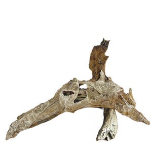 Owl Dark Point Wood Carving Sculpture Woodland Nature Bird Original Rick Cain Art Signed Cottagecore