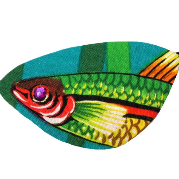 Tropical Fish Eye Patch Jeweled Cosplay Fashion Fantasy Pirate Rainbow