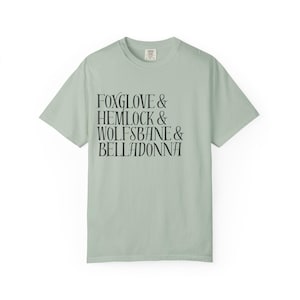 Poisonous Plants T-shirt, Unisex Graphic Tee, Vintage Style, Magical Plants, Witchy