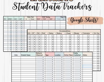 All-in-One Student Data Tracker | Google Sheets | Editable Teacher Spreadsheet for Testing, Accommodations & Behavior| Documentation