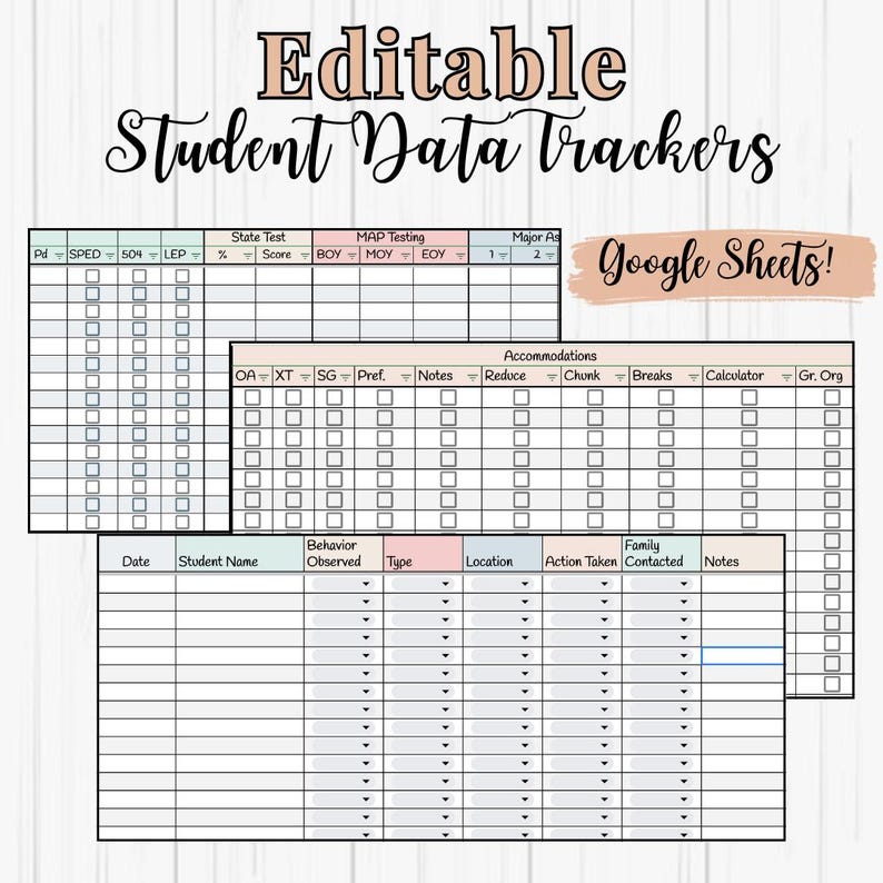 All-in-one Student Data Tracker | Google Sheets | Editable Teacher ...