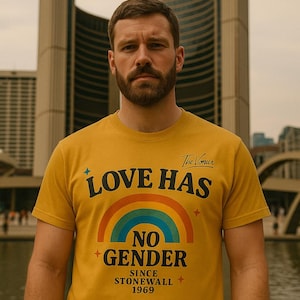 Vintage LGBT Pride T-Shirt – Retro Rainbow Love Has No Gender Equality Tee