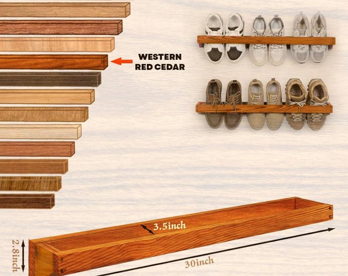 Handmade Custom Cedar “shoe” Rack Shelf - Etsy Canada