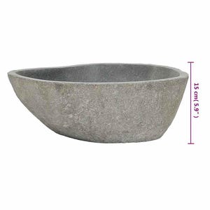 Unique Natural River Stone Wash Basin • Vessel Sink • Rustic Bathroom Sink • Vanity Basin • Modern Countertop Basin • Oval Stone Spa Bowl bild 14