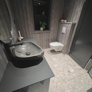 Unique Natural River Stone Wash Basin • Vessel Sink • Rustic Bathroom Sink • Vanity Basin • Modern Countertop Basin • Oval Stone Spa Bowl bild 4