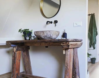 Unique Natural River Stone Wash Basin • Vessel Sink • Rustic Bathroom Sink • Vanity Basin • Modern Countertop Basin • Oval Stone Spa Bowl