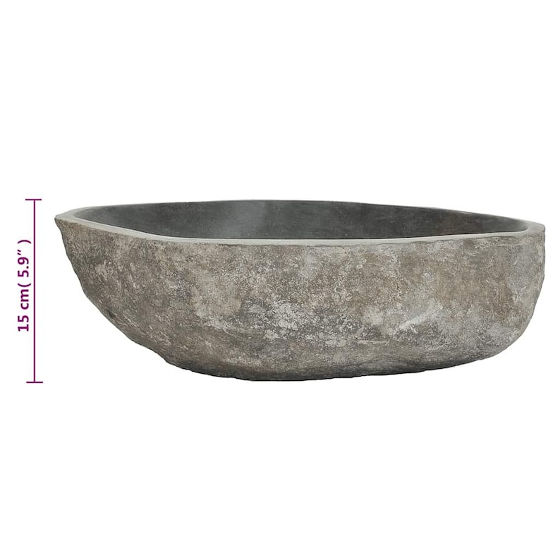 Unique Natural River Stone Wash Basin • Vessel Sink • Rustic Bathroom Sink • Vanity Basin • Modern Countertop Basin • Oval Stone Spa Bowl bild 12